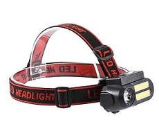 Ліхтар налобний Police NF 611/AVM 128 XPE+COB заряджається з акумулятором у комплекті.