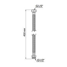 Шланг для води Thermo Alliance Standart 40 см NYLON 1/2"x1/2" ВЗ TAS388W40, фото 2