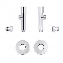 Комплект кранів Thermo Alliance Standart 1/2" НР для рушникосушарки кутовий SF395W15, фото 5