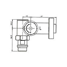Комплект кранів Thermo Alliance Standart 1/2" чорний, для рушникосушарки кутовий SF395W15HEB, фото 2