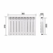 Радіатор біметалічний Thermo Alliance Bi-Vulcan PLUS 500/100 1,8 кг, фото 2