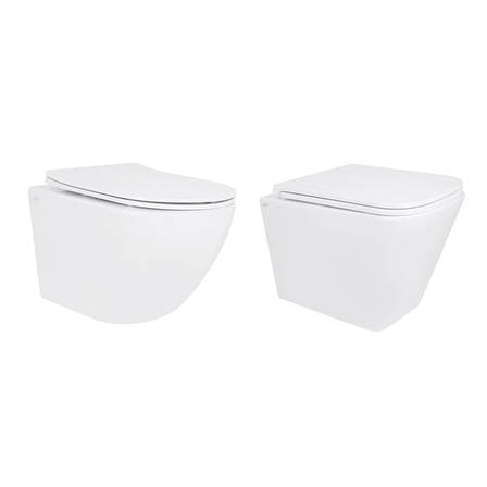 Акційний набір: Унітаз підвісний Jay Ultra Quiet QT07335177W 485х360х320 + Tern Ultra Quiet QT17332303ASW 490x365x325, фото 1