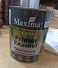 Ґрунт-емаль швидковисихаюча Maxima Сіра 0.75кг для антикорозійного захисту і декоративного фарбування металу дерева бетону, фото 5