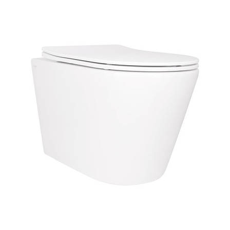 Унітаз підвісний Qtap Scorpio безободковий Ultra Quiet з сидінням Soft-close QT14332380ASW, фото 1