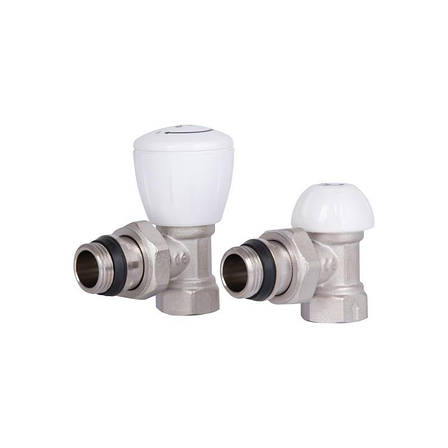 Комплект радіаторних кранів Thermo Alliance Standart 1/2" ВН кутовий TAS232W15, фото 1
