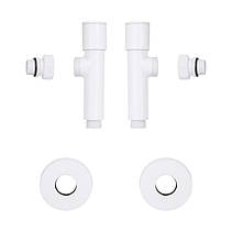 Комплект кранів Thermo Alliance Standart 1/2" З для рушникосушарки кутовий білий SF395W15W, фото 5