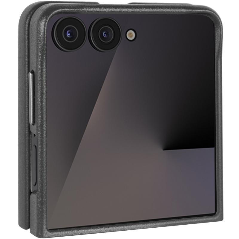 Шкіряний чохол Leather Case для Samsung Galaxy Z Flip7 Black, фото 1