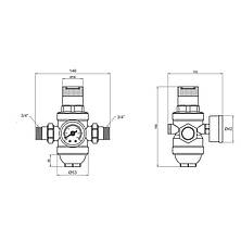 Фільтр самопромивний Thermo Alliance Forte 3/4" з редуктором для холодної води SF128W20, фото 2