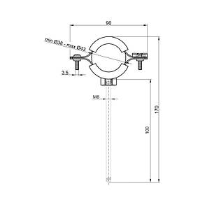 Хомут Thermo Alliance Forte 11/4" (D38-43 мм) SF10032, фото 2