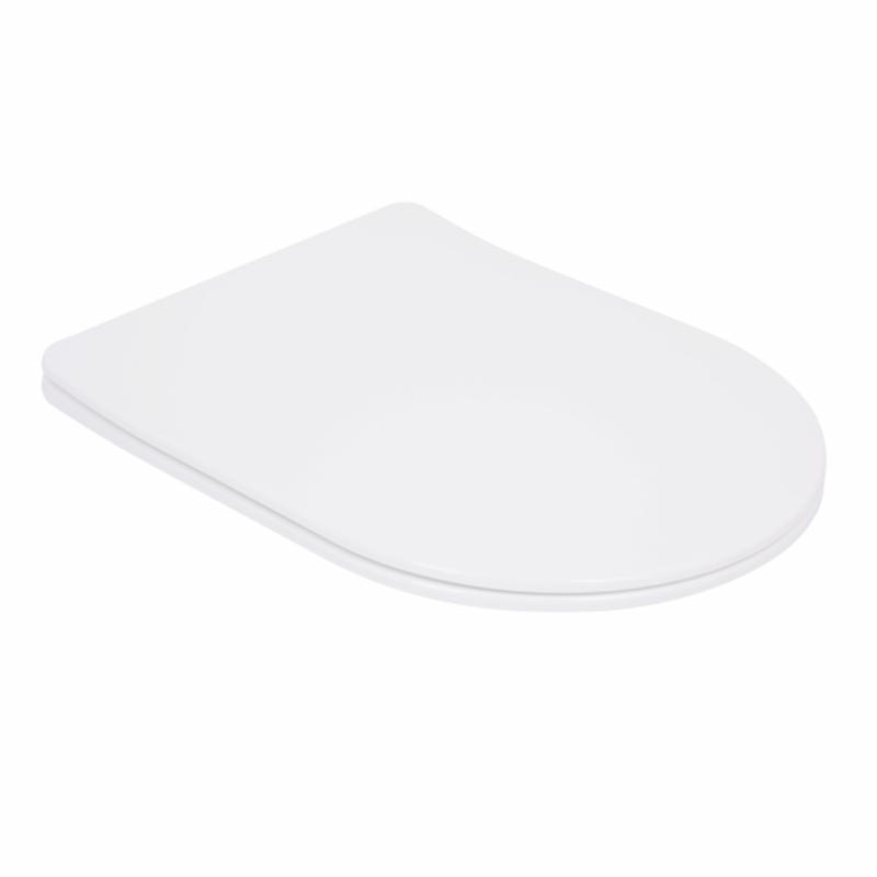 Сидіння для унітаза Qtap Robin та Scorpio (460x362x50 мм) White, з мікроліфтом, Slim Duroplast, Quick Release