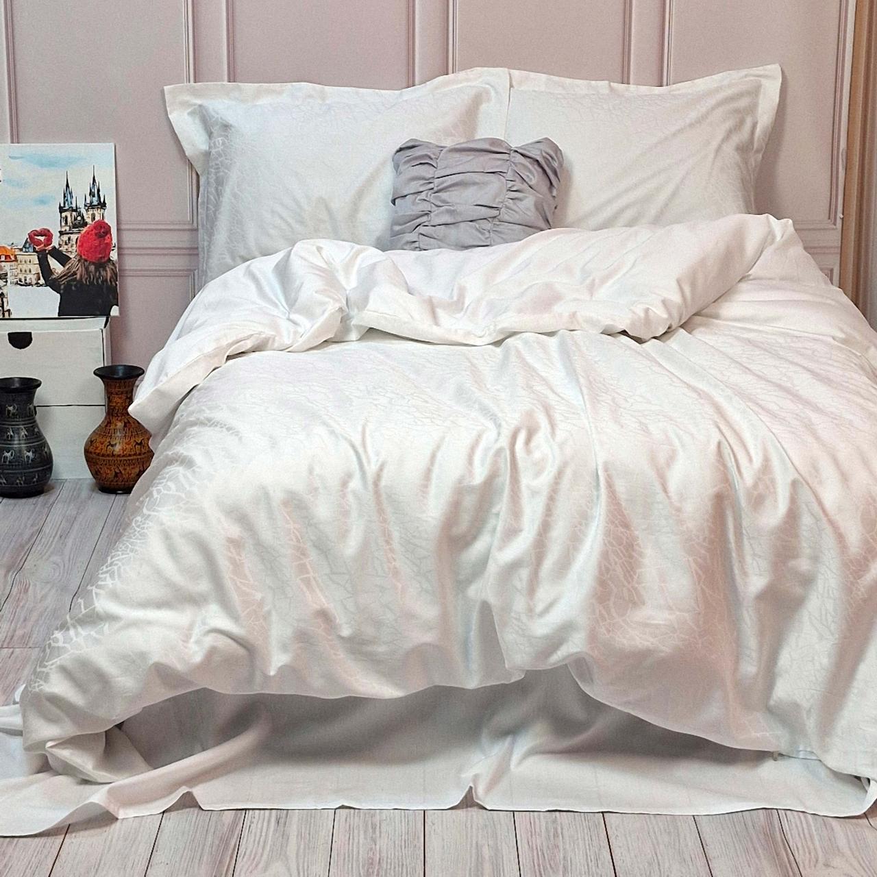 Постільна білизна Жакард IVORY ELEGANT сатин MERISET - Полуторний, фото 1