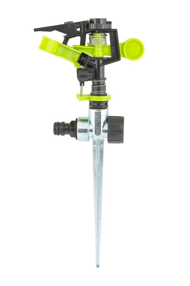 Зрошувач для поливу імпульсний MASTERTOOL ½" 3 режими 20 м на металевій ніжці 5.3-13.5 л/хв 92-9329
