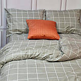 Постільна білизна Тартан бежевий ранфорс MERISET - Сімейний на резинці, фото 3