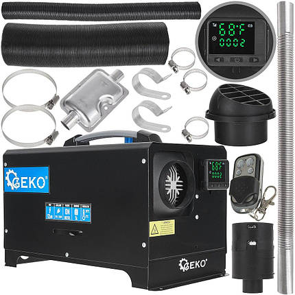 Автомобільний дизельний обігрівач 12В/230 В 12 кВт Geko G80458, фото 1