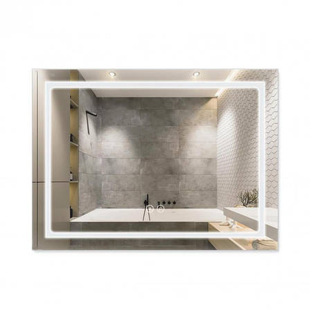 Дзеркало Qtap Mideya (DC-F904) 800х600 з LED-підсвічуванням Touch, з димером QT2078F904W, фото 1