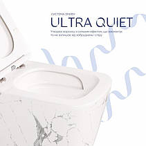 Унітаз підвісний Tern Ultra Quiet 490×365×325 мм, Marble, з сидінням Slim Duroplast / Soft-close / Quick Release QT17332303ASMR, фото 5