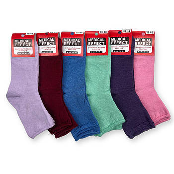 Жіночі махрові медичні шкарпетки без гумки з антиварикозним ефектом Medical Effect 36-40