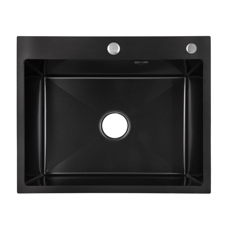 Lidz Handmade H6050HB Мийка для кухні інтегрована Decor Black PVD Honeycomb 2,5/0,5 мм LDH6050BDECPVD48371