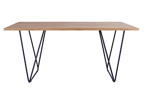 Стіл обідній Rocky black дсп h25 дуб золотий 1600*770 мм (Новий Стиль ТМ)