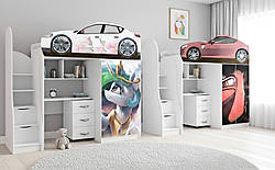 🏎️ Ліжко-горище машинка: Максимум простору та максимум фантазій у дитячій кімнаті