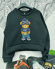 Світшот на флісі аплікація медведик, для дівчинки Мілана | на ріст 104-164р., фото 5