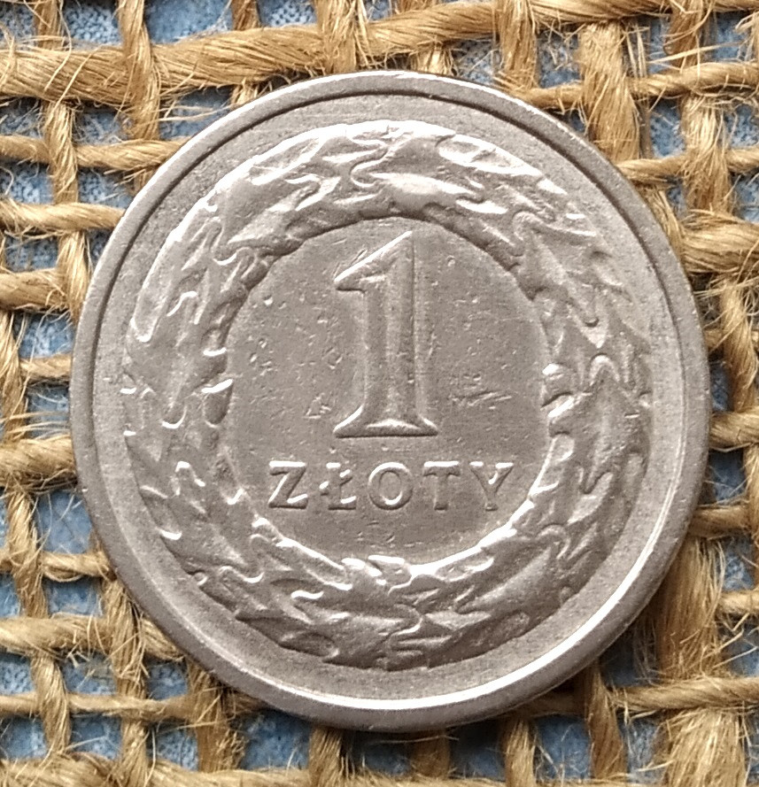 1 злотий 1992 року. Польща, фото 1