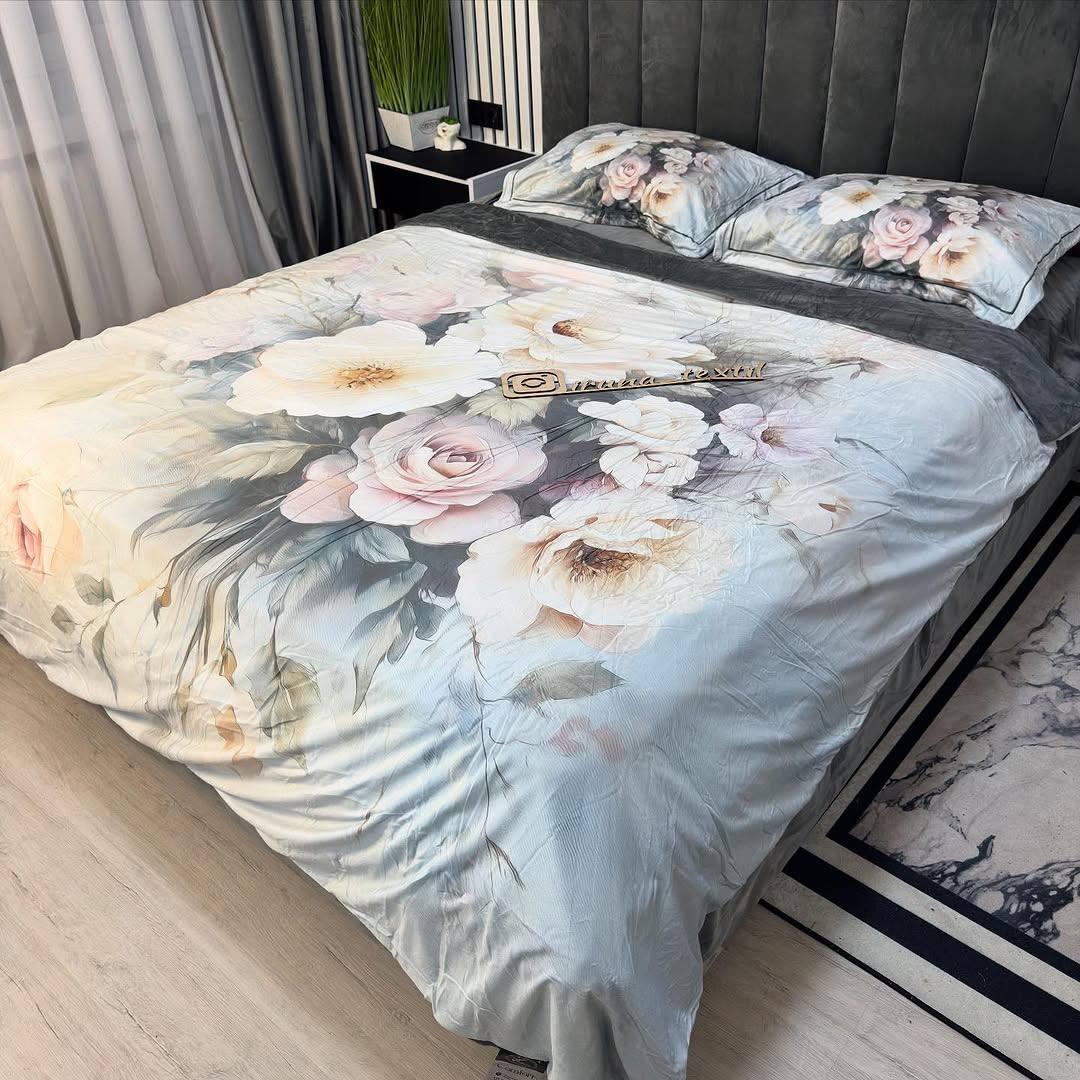 Велюрова постільна білизна 220*240 євро комплект/тепла постільна білизна, фото 1