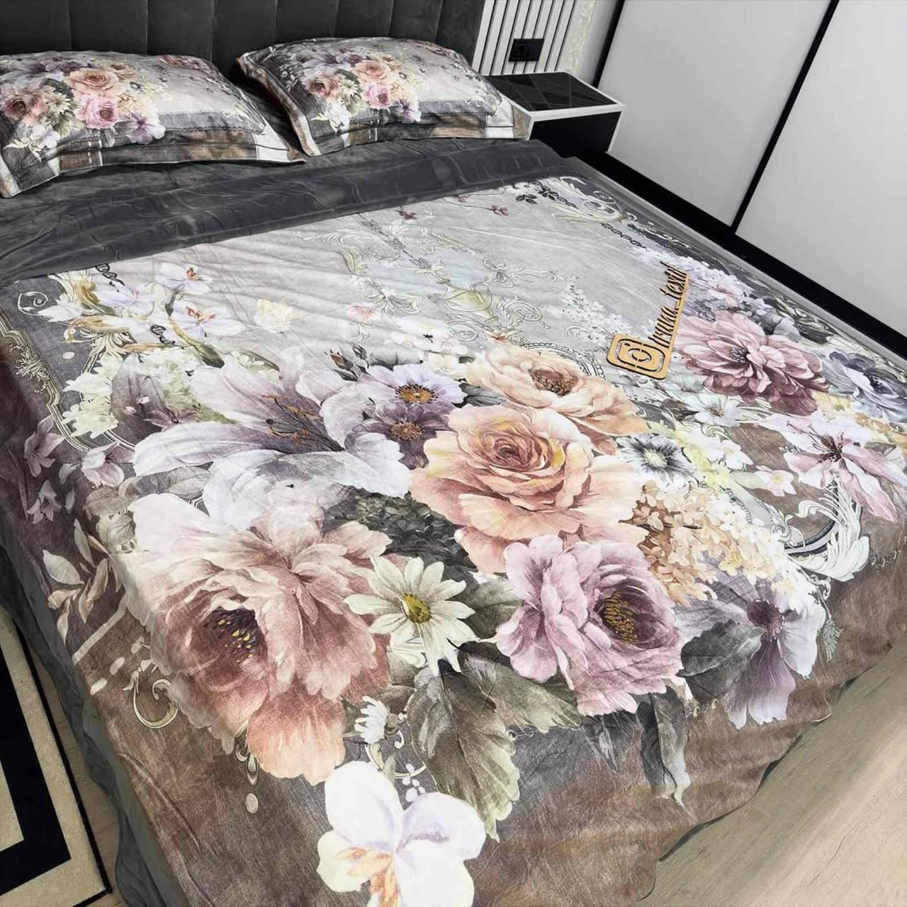 Велюрова постільна білизна 220*240 євро комплект/тепла постільна білизна, фото 1