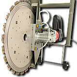 Кільцева пила Profter Р-411 для бетонних робіт 3.2кВт. 30см (для сухого і вологого різання), фото 4