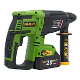 Безщітковий перфоратор акумуляторний SDS-Plus, 2.6 Дж Procraft PHA40 в кейсі, фото 6