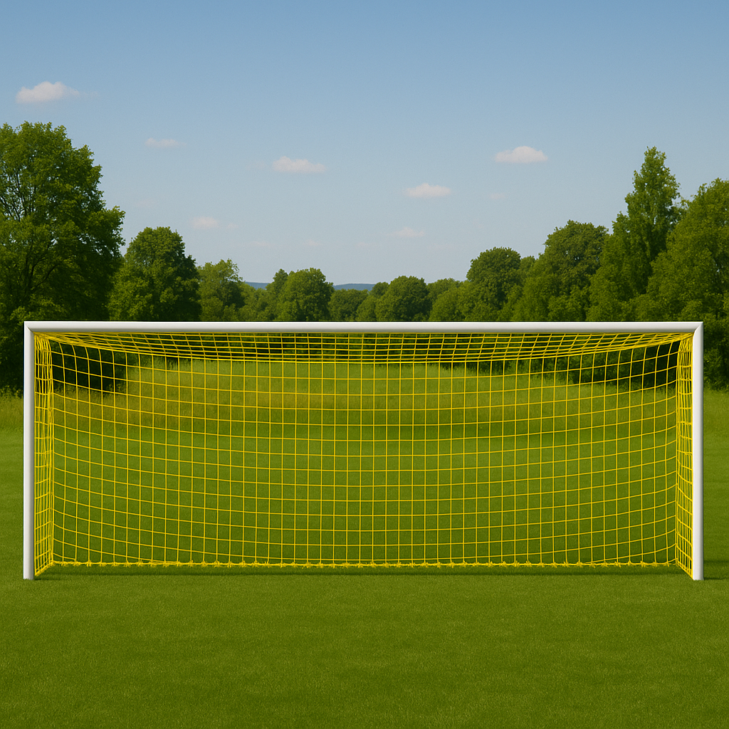 Сітка на ворота футбольна сітка для воріт «ЕКОНОМ-ДІАГОНАЛЬ» жовта (комплект з 2 шт.)