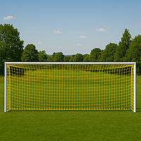 Сітка на ворота футбольна сітка для воріт «ЕКОНОМ-ДІАГОНАЛЬ» жовта (комплект з 2 шт.)