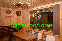 Набір меблів "МАКСІ плюс" з дубових бочок для лазні та сауни., фото 4