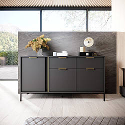 Комод Perfect Home Ларс / Lars 3-дверний з 2 шухлядами 3D2S/153 Антрацит (PFH-091021)