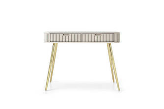 Стіл туалетний Perfect Home Зова / Zova з 2 шухлядами та золотими ніжками T103 Кашемір (PFH-091301)