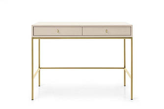 Стіл туалетний Perfect Home Моно / Mono з 2 шухлядами та золотими ніжками MT104 Кашемір (PFH-091723)