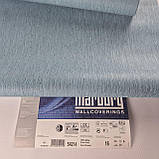 Шпалери вінілові на флізеліні 0.53 × 10.05 м Marburg 54214, темно-блакитні — для спальні, вітальні, кабінету, фото 4