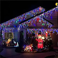 Гірлянда Штора від мережі, 6 м, 100LED, Різнобарвний/Світдіодна гірлянда лід/ Новорічна вулична гірлянда