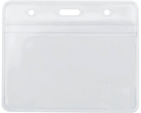 Бейдж горизонтальний, 95х58 мм замок zip lock, PVC О45609, фото 1