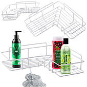 Лофт кутовий ванній кімнаті душ полиця висить гак білий