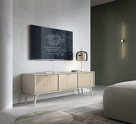 Тумба під ТВ Perfect Home Форест / Forest RTV158 3-дверна Беж пісочний/ялиця сканді (PFH-091479)