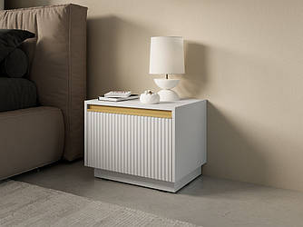 Тумба приліжкова Perfect Home Роял / Royal S54 з 1 шухлядою Білий (PFH-091297)