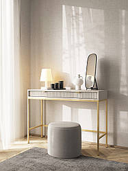 Стіл туалетний Perfect Home Нова / Nova з 2 шухлядами та золотими ніжками T104 Кашемір (PFH-091271)