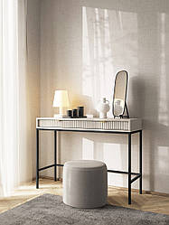 Стіл туалетний Perfect Home Нова / Nova з 2 шухлядами та чорними ніжками T104 Кашемір (PFH-091270)