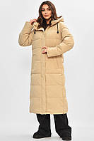 Зимова жіноча куртка Fashion 870 XL, світло-бежева, розміри S-2XL, матеріал, розміри.
