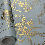 Шпалери вінілові на флізеліні 0.53 × 10.05 м Marburg 54145, блакитні — для спальні, вітальні, дитячої, фото 3