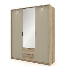 Шафа для одягу Perfect Home Летто / Letto 3D2S/165 3-дверна Дуб терра темний/сірий кам'яний (PFH-092040)