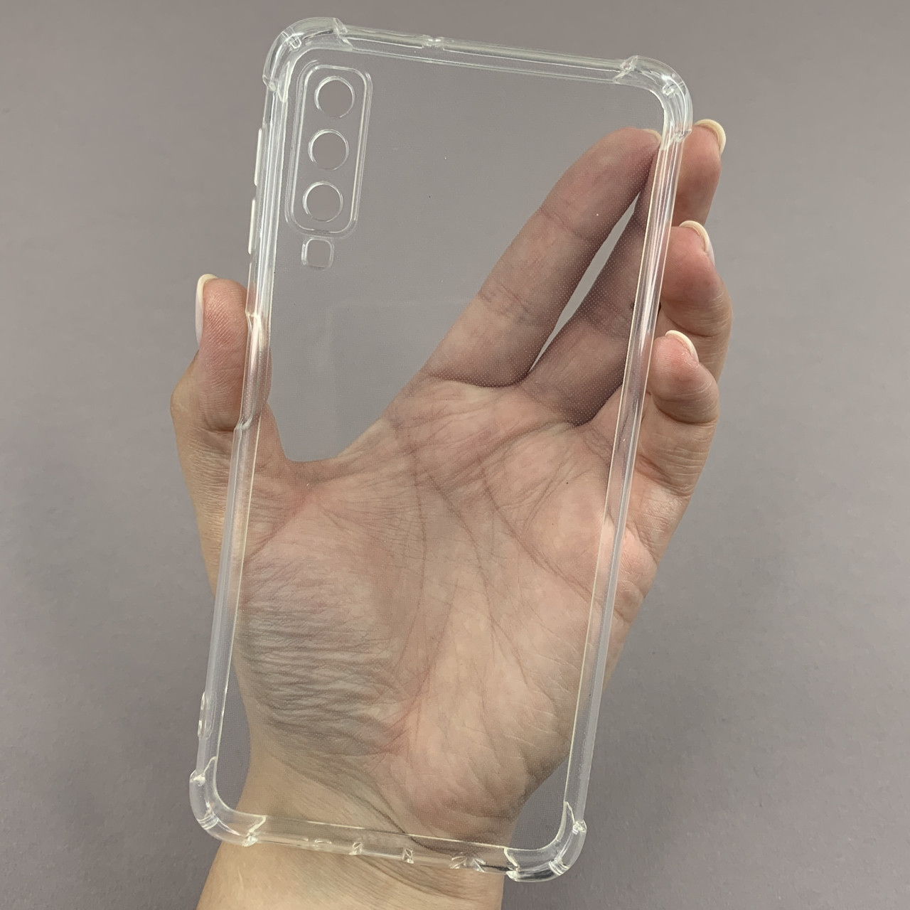 Чохол для Samsung Galaxy A7 (2018) A750 чохол з бронь кутами із захистом камери на самсунг а7 прозорий ttp