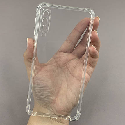 Чохол для Samsung Galaxy A7 (2018) A750 чохол з бронь кутами із захистом камери на самсунг а7 прозорий ttp, фото 1