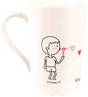 Чашка LED LOVE IS D 360 мл з бамбуковою кришкою та ложкою в коробці B060498, фото 3